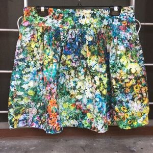 Zara colorful floral pleated mini pockets medium